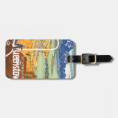 Queenstown、ニュージーランドのヴィンテージ旅行 ラゲッジタグ (正面横)