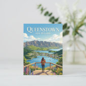 QUEENSTOWN NEW ZEALAND ポストカード (スタンド正面)