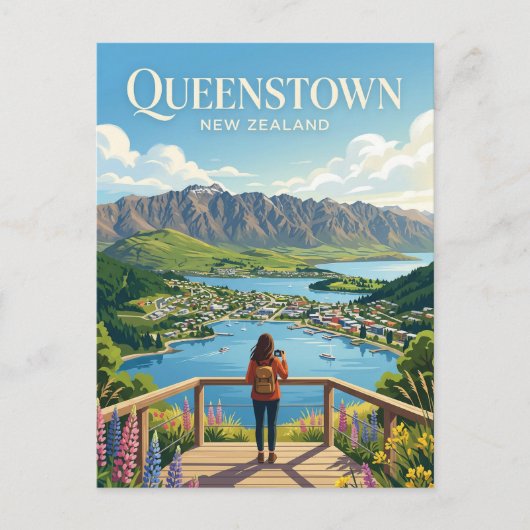 QUEENSTOWN NEW ZEALAND ポストカード (正面)