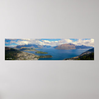Queenstown Panorama NZ ポスター