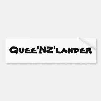 Quee'NZ'lander バンパーステッカー
