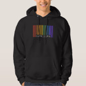 Queer Capricorn Barcode Gay Pride Flag Zodiac Sign パーカ (正面)