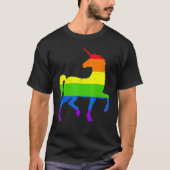 Queer Gay Pride Month Rainbow Flag Fantasy Unicorn Tシャツ (正面)