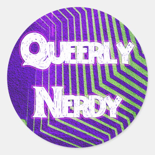 Queerly Nerdy Sticker Sheet ラウンドシール (正面)