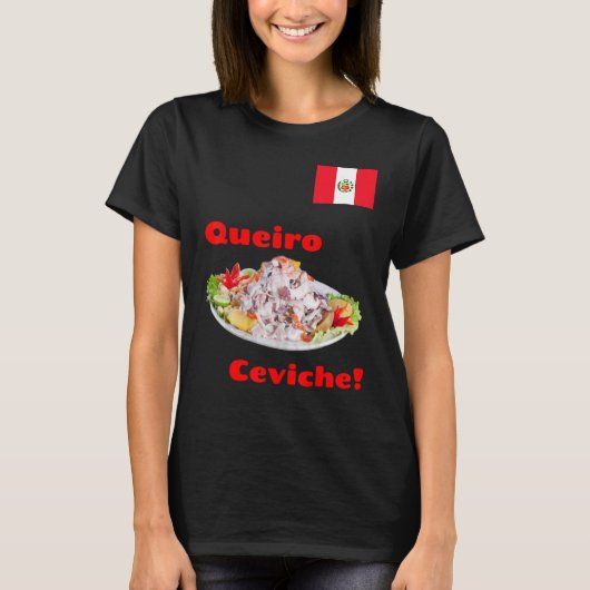 Queiro – ペルーCeviche Peruano ～ペルー Tシャツ (正面)