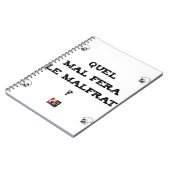 QUEL MAL FERA LE MALFRAT ? - Jeux de mots ノートブック (左側)