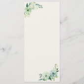 Quenceanera green floral Menu メニュー (裏面)