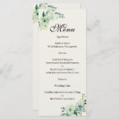 Quenceanera green floral Menu メニュー (正面/裏面)