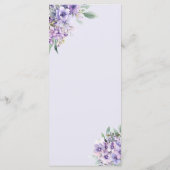 Quenceanera Lavender floral Menu メニュー (裏面)