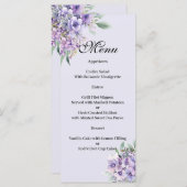 Quenceanera Lavender floral Menu メニュー (正面/裏面)