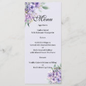 Quenceanera Lavender floral Menu メニュー (正面)