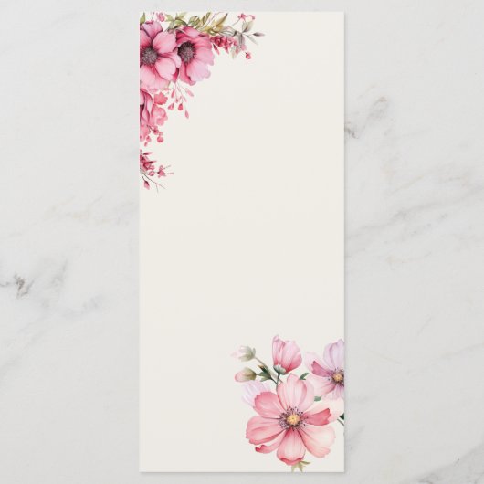 Quenceanera pink Menu メニュー (裏面)