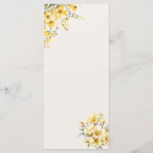 Quenceanera yellow gold Menu メニュー (裏面)