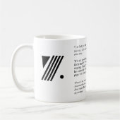Quentinのぱりっとした引用文のギフトのマグ コーヒーマグカップ (左)