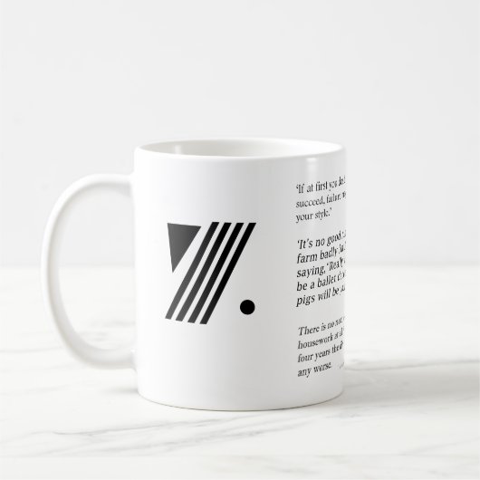 Quentinのぱりっとした引用文のギフトのマグ コーヒーマグカップ (左)