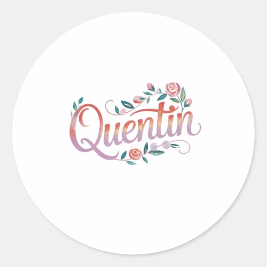 quentin名(quentin name) ラウンドシール (正面)