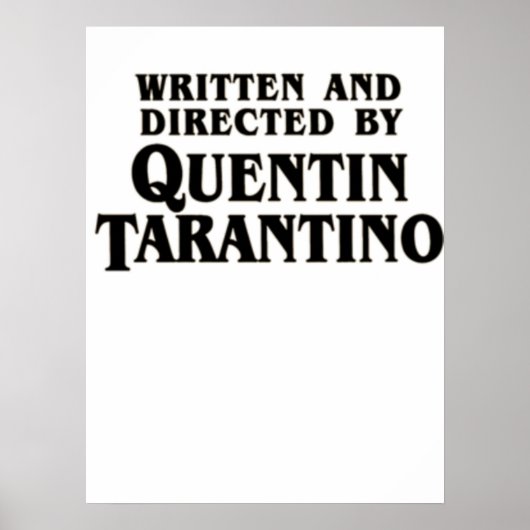 Quentin 書 Tarantinoが監督 ポスター (正面)