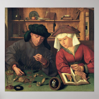 Quentin Massys – お金を貸す人 ポスター