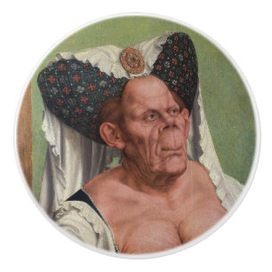 Quentin Matsys – グロテスクな老婦人 セラミックノブ