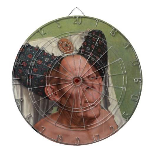 Quentin Matsys – グロテスクな老婦人 ダーツボード (正面)