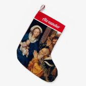 Quentin Matsys – マグィの崇拝 スモールクリスマスストッキング (正面 (吊り時))