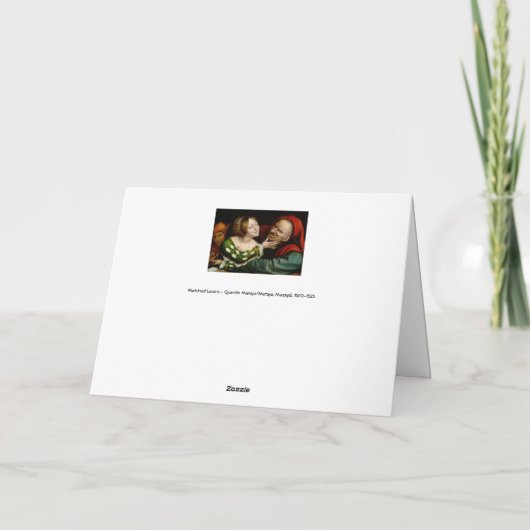 Quentin Matsys – 一致した恋人 カード (裏面)