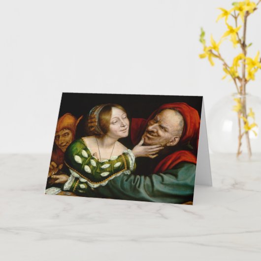 Quentin Matsys – 一致した恋人 カード (黄色い花)