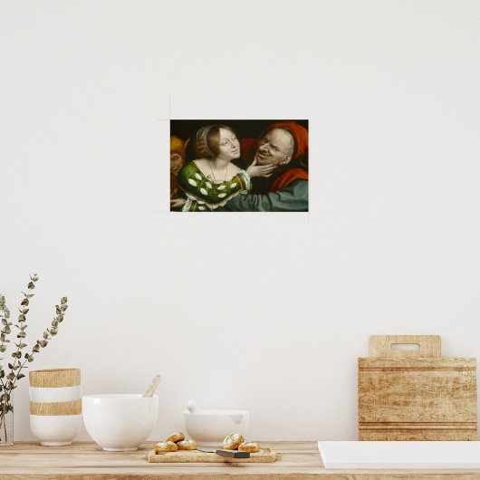 Quentin Matsys – 不適合の恋人 ポスター (キッチン)