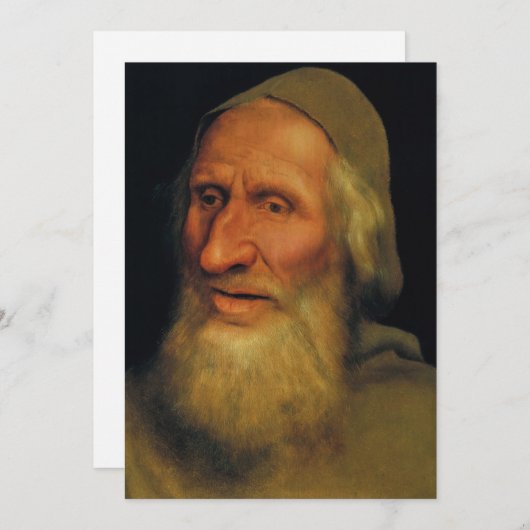 Quentin Matsys – 老人の頭 招待状 (正面/裏面)