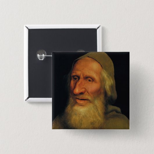 Quentin Matsys – 老人の頭 缶バッジ (正面&裏面)