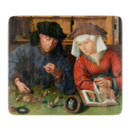 Quentin Matsys – 金貸し手とその妻 カッティングボード