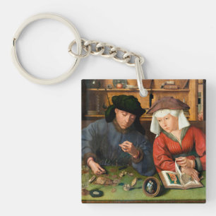 Quentin Matsys – 金貸し手とその妻 キーホルダー