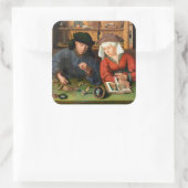 Quentin Matsys – 金貸し手とその妻 スクエアシール (バッグ)