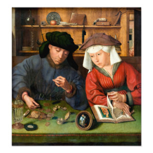 Quentin Matsys – 金貸し手とその妻 フォトプリント