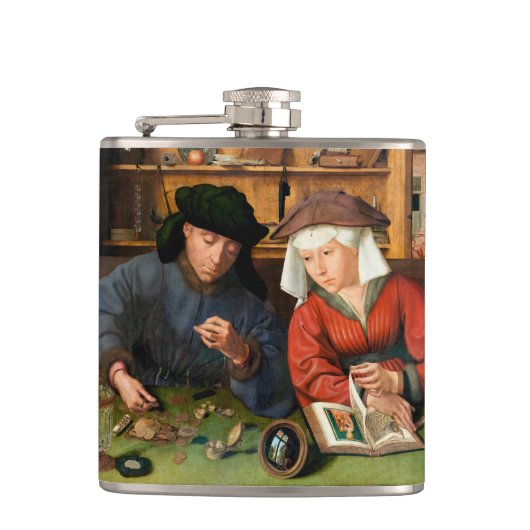 Quentin Matsys – 金貸し手とその妻 フラスク (正面)