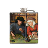 Quentin Matsys – 金貸し手とその妻 フラスク (裏面)