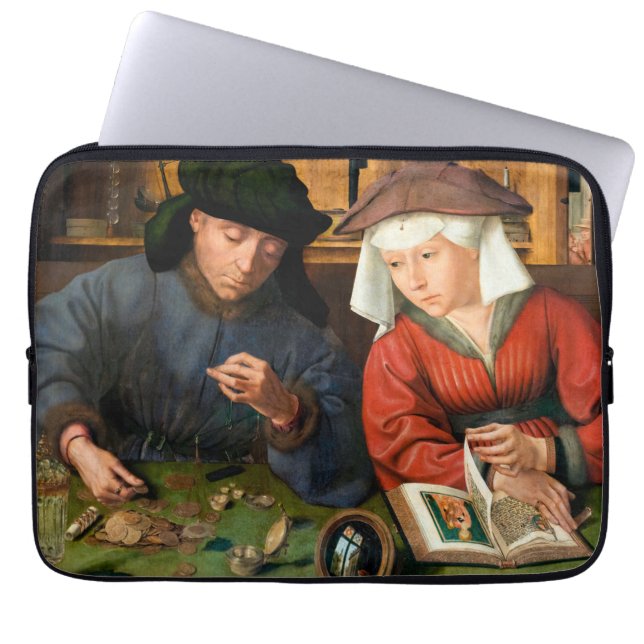 Quentin Matsys – 金貸し手とその妻 ラップトップスリーブ (正面)
