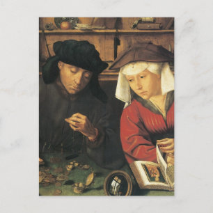 Quentin Matsys The Moneyrenderと彼の妻 ポストカード