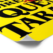 Quentin Taran書によって血痕が付けられ、指示された ポスター (角)