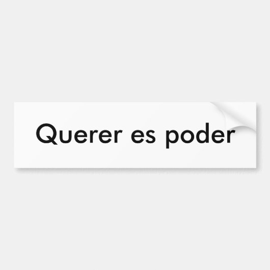 Querer ESのpoder バンパーステッカー (正面)