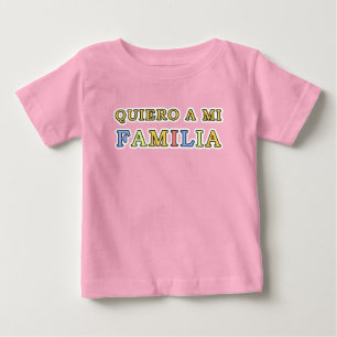 Querio mi Familia Español愛私の家族のスペイン人 ベビーTシャツ