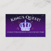 Quest王の日曜学校の刺激の穿孔器 名刺 (正面)