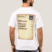 Quest Giver Tee – Pixel Style Vibes Only Tシャツ (裏面)