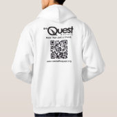 Quest Hoodie with Logo and QR Code パーカ (裏面)