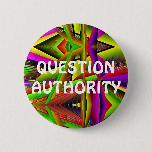 QUESTION AUTHORITY (単語の変更) 缶バッジ (正面)