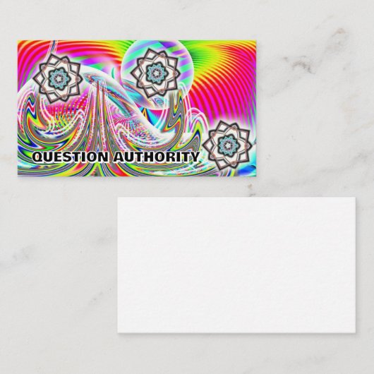 QUESTION AUTHORITY (単語を変更できる) 名刺 (正面/裏面)