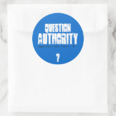 Question Authority IIステッカー ラウンドシール (バッグ)