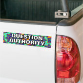 QUESTION AUTHORITY ( you may change the words ) バンパーステッカー (トラック上)