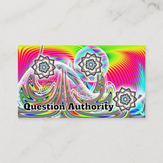 Question Authority ( you may change the words ) 名刺 (正面)