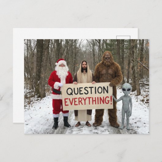Question Everything Postcard ポストカード (正面/裏面)